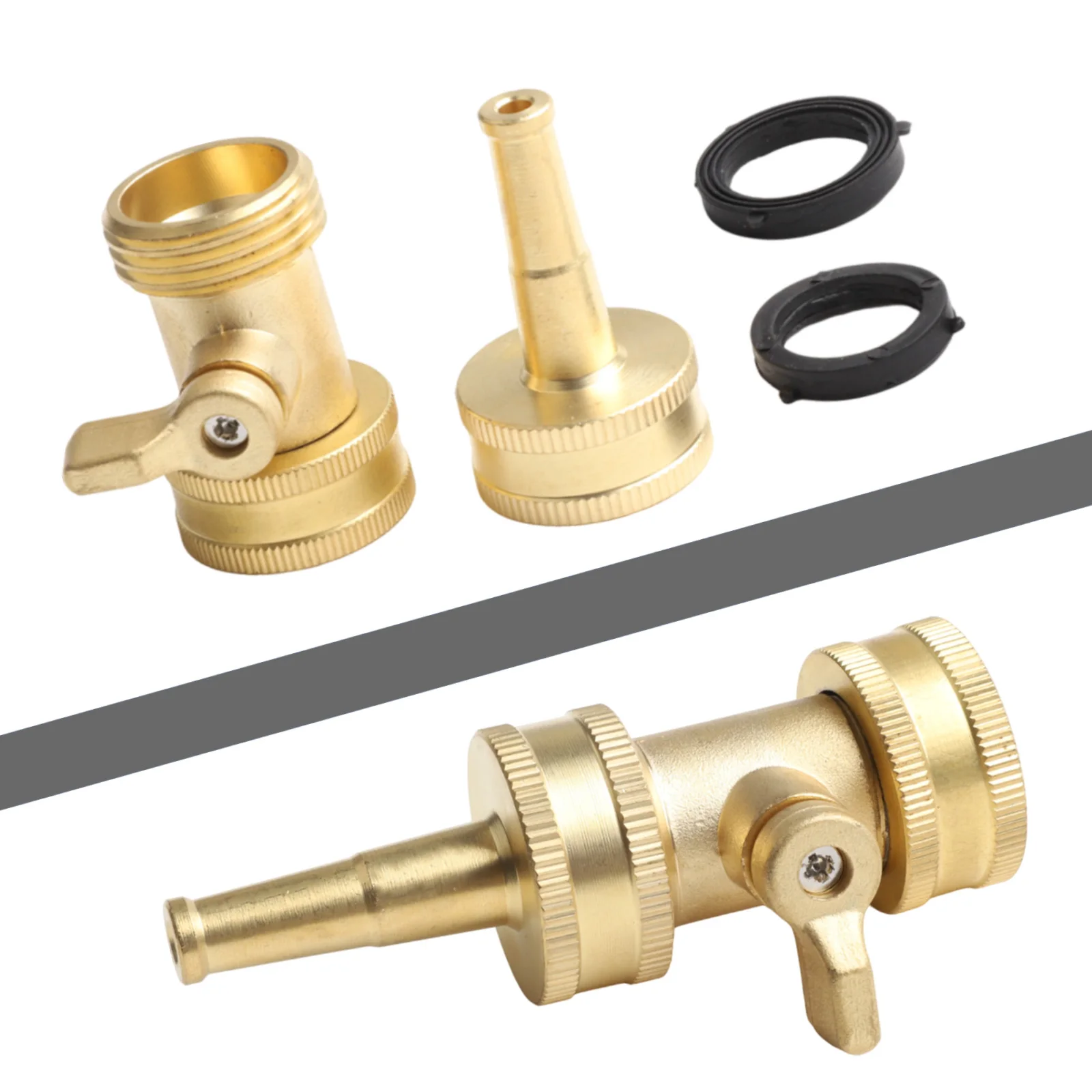 العلامة التجارية الجديدة ارتفاع ضغط التبديل خرطوم اغلاق صمام النحاس حديقة انبوب ماء التبديل سقي خرطوم اغلاق صمام #5