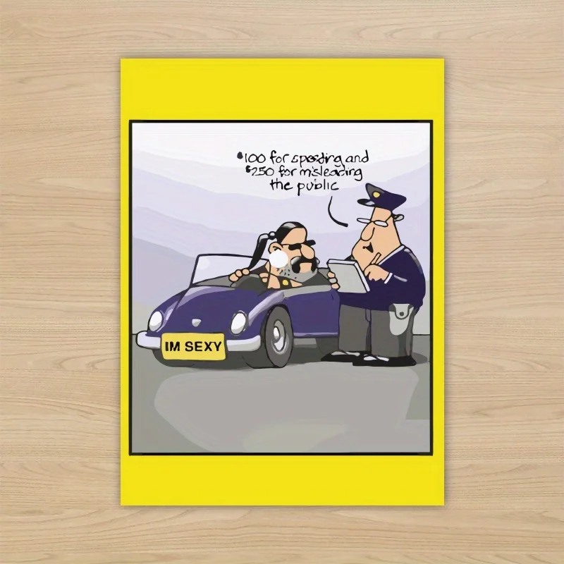 1pc, happy birthday card, creative birthday card, friend birthday card, humorous cartoon birthday card, for husband wife friend