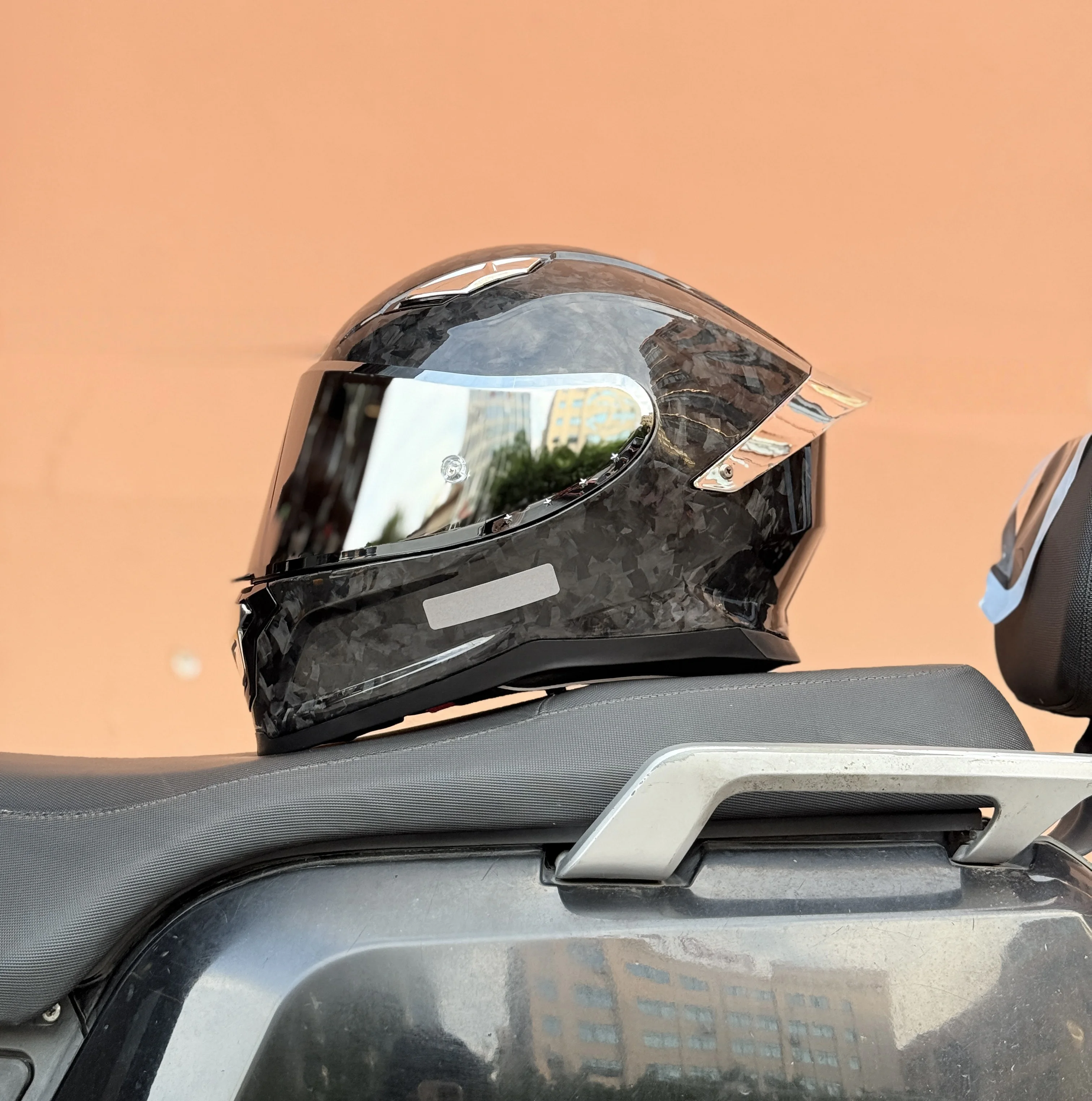 Factory Direct Forge Finish Carbon Fiber Helmet - 3C&DOT, Impact-Resistant