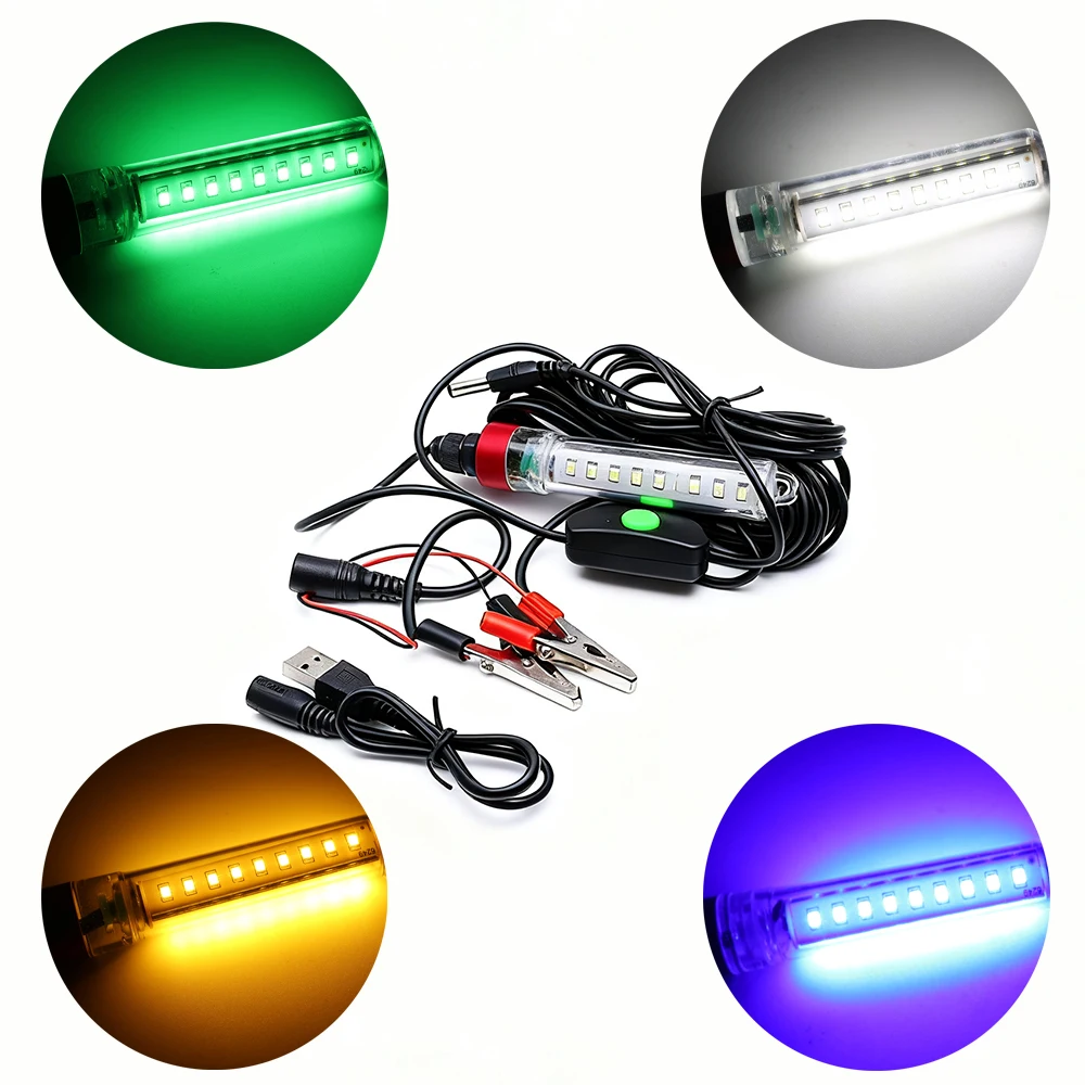 Luz LED subacuática multifuncional para pesca – Señuelo portátil
