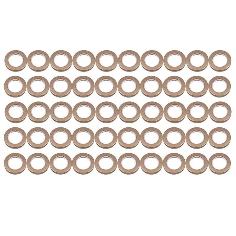 

Hot Sale50 Pack Curtain Grommet, Inner Diameter 43Mm Curtain Eyelet Rings Nanoscale Low Noise Roman Ring (Coffee)
