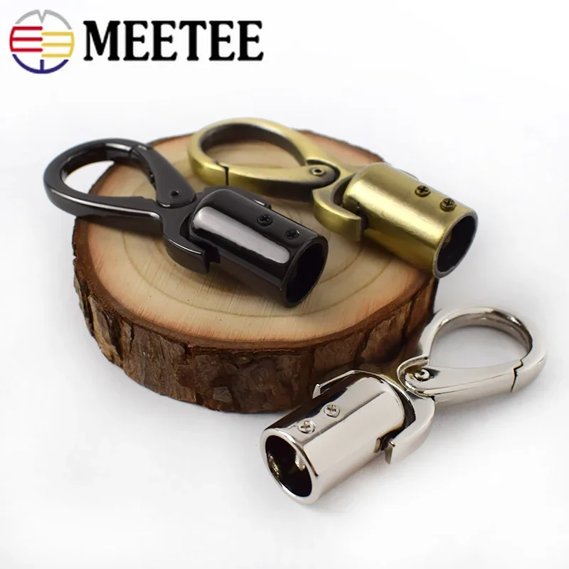 2/4/10pcs Meetee Bag Metal Buckles Tassel Cords Stopper Clasp Handbag Strap Belt Hanging Hook Buckle DIY Hardware Accessories