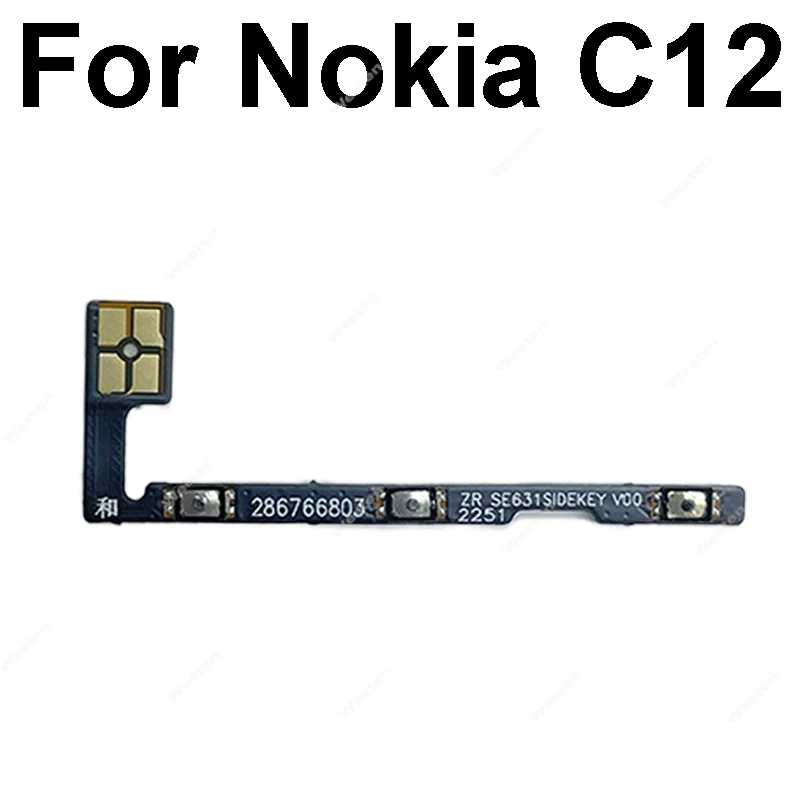 For Nokia C12 C22 C32 C31 C21Plus ON OFF Power Side Key Volume Up Down Control Side Button Flex Cable Ribbon Replacement Parts