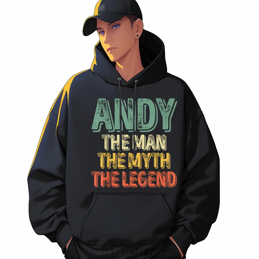 

Gift Sweatshirt Latest O-Neck Andy The Man The Myth The Legend Man Hoodies Cool Printed Long Sleeve Hoodies
