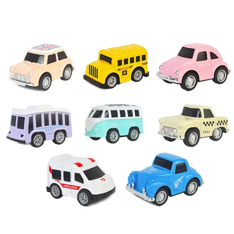 

Mini Alloy Car Set 8PCS Diecast Pull Back City Cars And Trucks Toy Playset Pull Back City Cars And Trucks Toy Vehicles Set Model