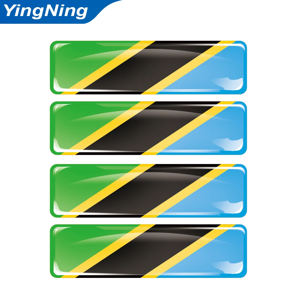 

Tanzanian Flag Stripe Sticker 3D Epoxy for Car Mirror Motorcycle Helmet Laptop Tablet DIY Decoration Auto Exterior Accessories