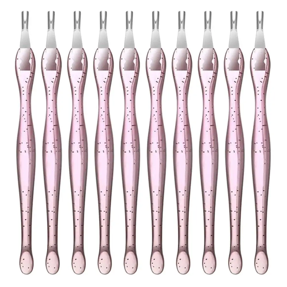 10Pcs Stainless Steel PP Manicure Tools Cuticle Removing Set Durable Dead Skin Forks Removers Nail Art Tool Kit For