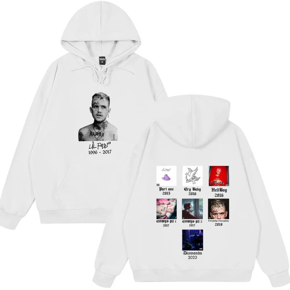 2025 مغني الراب ليل اللمحة غلاف الألبوم القمم خمر الهيب هوب الرجال النساء ملابس الشتاء الربيع نمط هوديس المتضخم زوجين الشارع الشهير