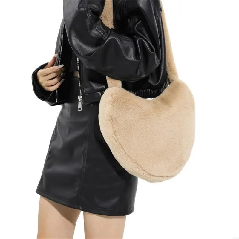 

Stylish Love Handbag for Women Soft and Durable Plush Shoulder Bag Crossbody Purse with Large Storage Space 20CA