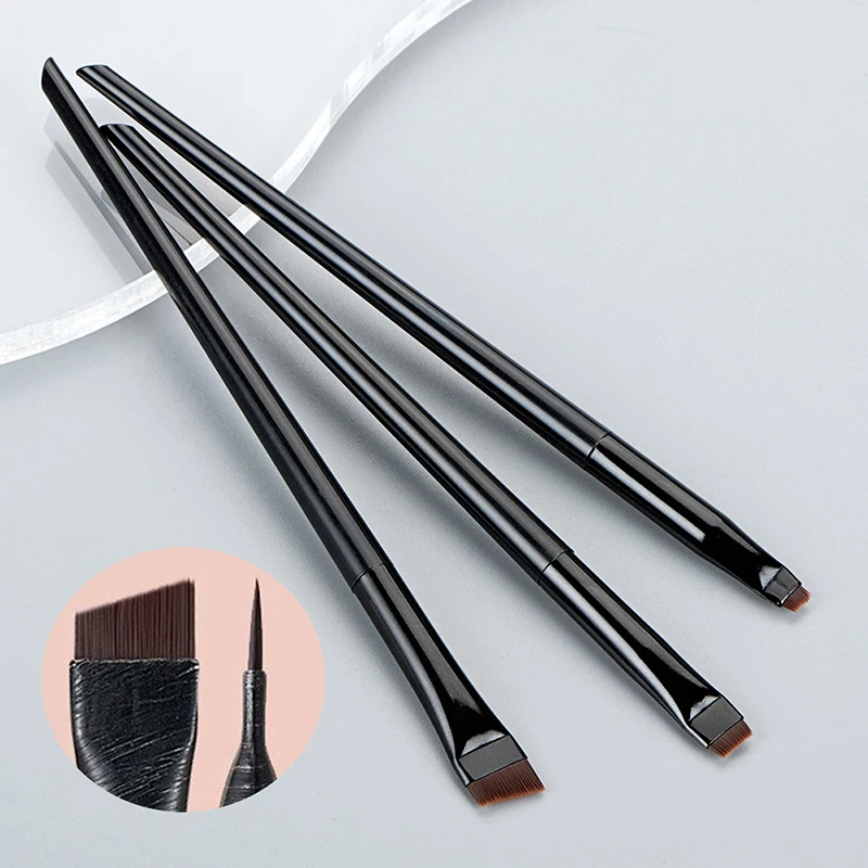 

3Pcs Blade Eyeliner Brush Eyebrow Brush Portable Flat Fine Eyeliner Brow Contour Makeup Brushes Cosmetic Beauty Makeup Tool