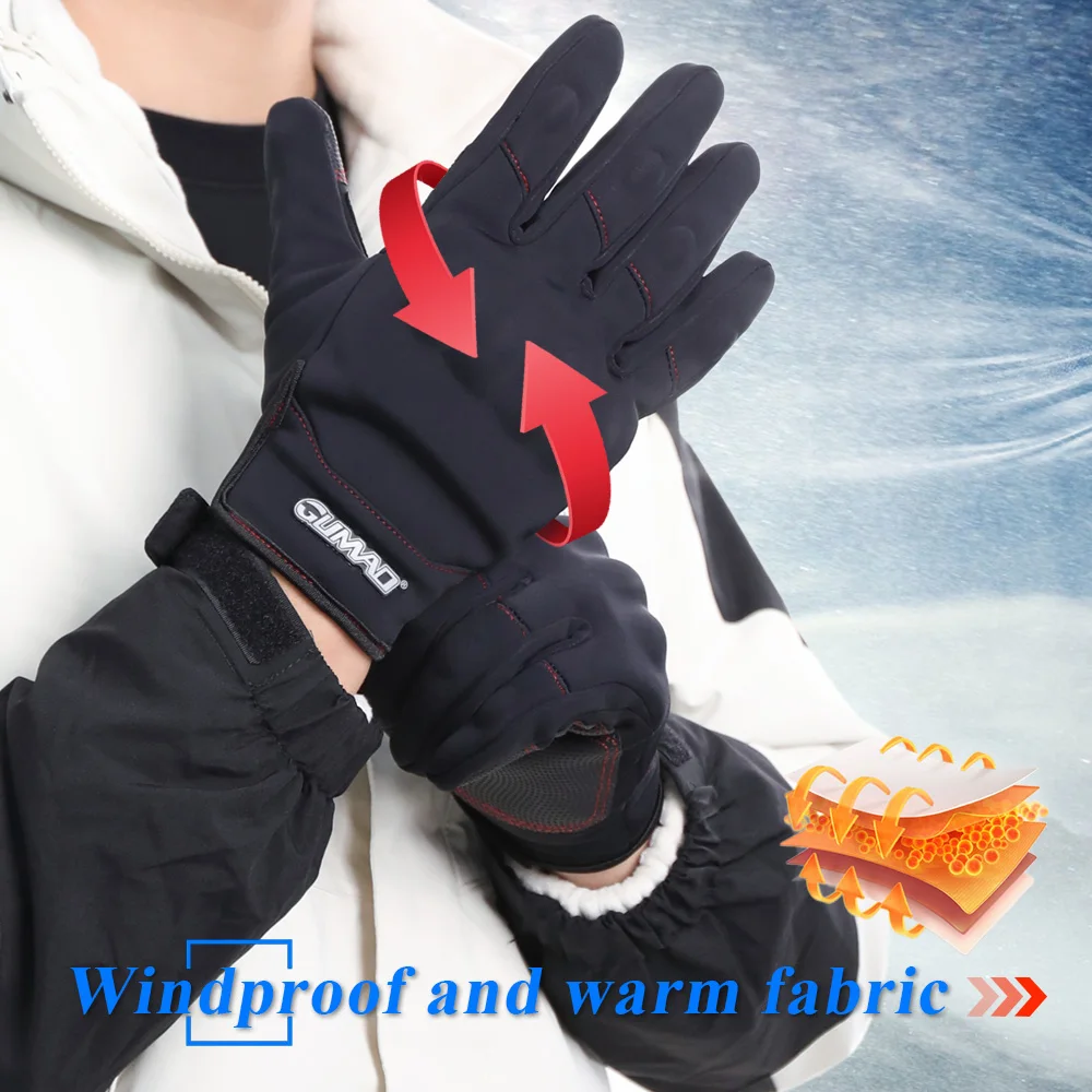 Touch Screen Winter Thermal Gloves Winter Sports Outdoor Hiking Camping Hunting Cycling Work Windproof Non-slip Protective Gear