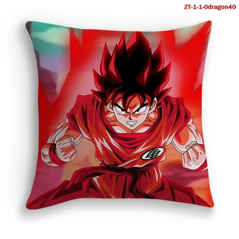 Dragon Ball Plush Cushion Cover Pillowcase Decoration Goku Cartoon Anime Pillowslip Cover Car for Bed Room Decor Christmas Gifts