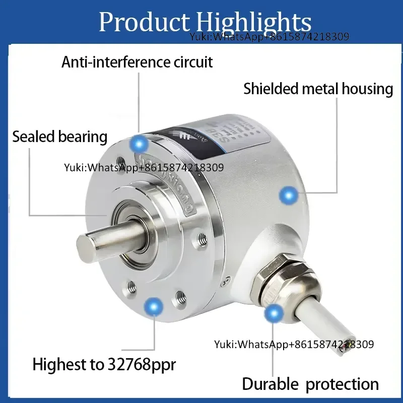 S38 outer diameter 38mm 50-1000 pulse small incremental encoder interrupt ip65 TTL dc5v rotary encoder for CNC