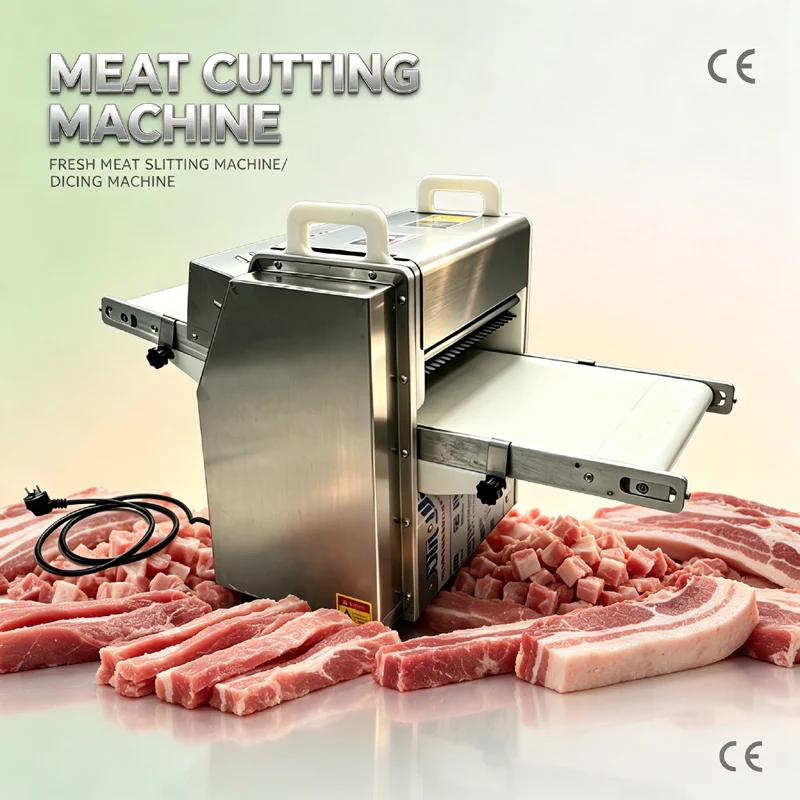 Commercial Electric Meat Dicer Slicer For Fresh Meat Fish Chicken Beef Cubing Catering Supermarket Canteen  Meat Strip Machine