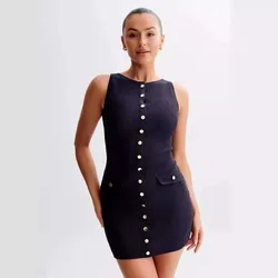 Bodycon Mini Knitted Dress Women Summer Sleeveless O Neck Single Breatsed Elegant Dresses Fashion Party Office Lady Outfits New