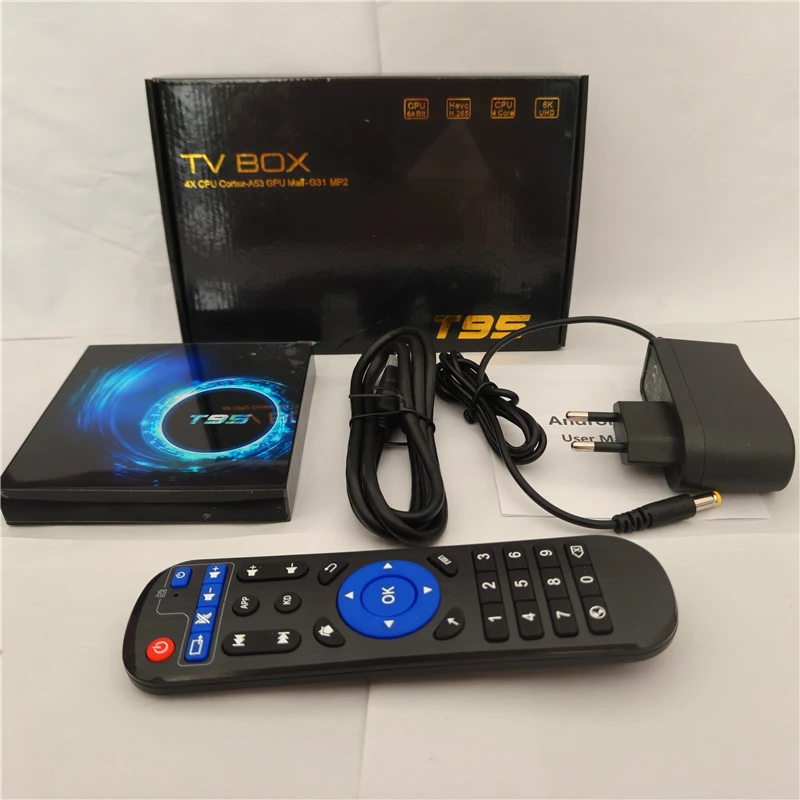 Original T95 Android 10 TV Box Bluetooth 5.0 2.4G & 5G Wifi 128GB