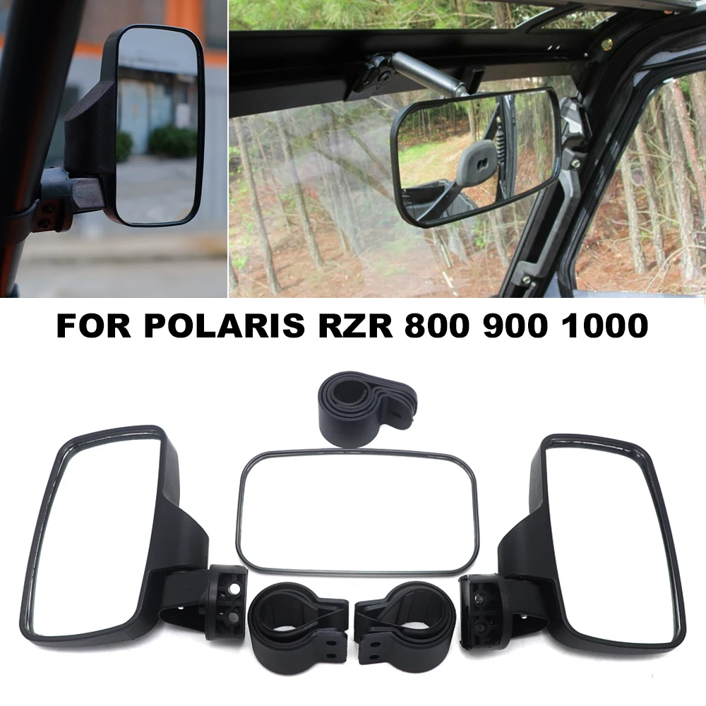 

For Artic Cat Large Adjustable UTV 1.5" 1.75" 2" Clamp Side Center RearView Mirror For Polaris RZR 800 for Can-Am Commander 1000