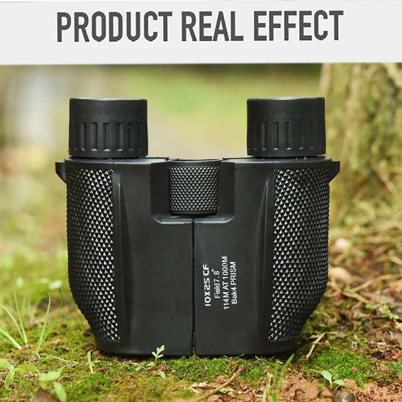 Imagem -05 - Mini Binóculos Portáteis 10x25 Binóculos hd Binóculos Revestidos Bak4 Fmc Melhor para Uso ao ar Livre Caça Viagens Camping Jogo de Bola