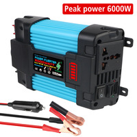 DC 12v To 220V Power inverter 500W Peak power 6000W Vehicle-mounted Household Converter Universal Auto Accessories Car Invertor