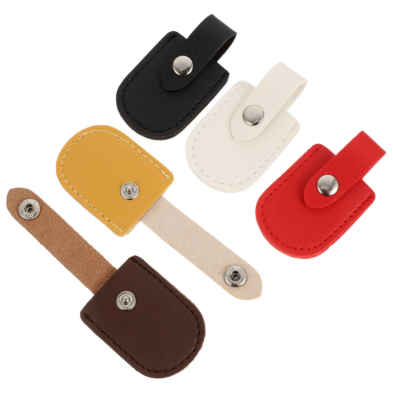

5pcs Nail Clippers Protectors Durable PU Cases for Cuticle Scissors Covers Nipper Sleeves Mixed Colors Nail Tools