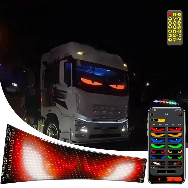 

Demon Eyes Car LED Panel Lights APP Matrix Pixel Night Light DIY Programmable Flexible LED Display for Car Truck Accessories