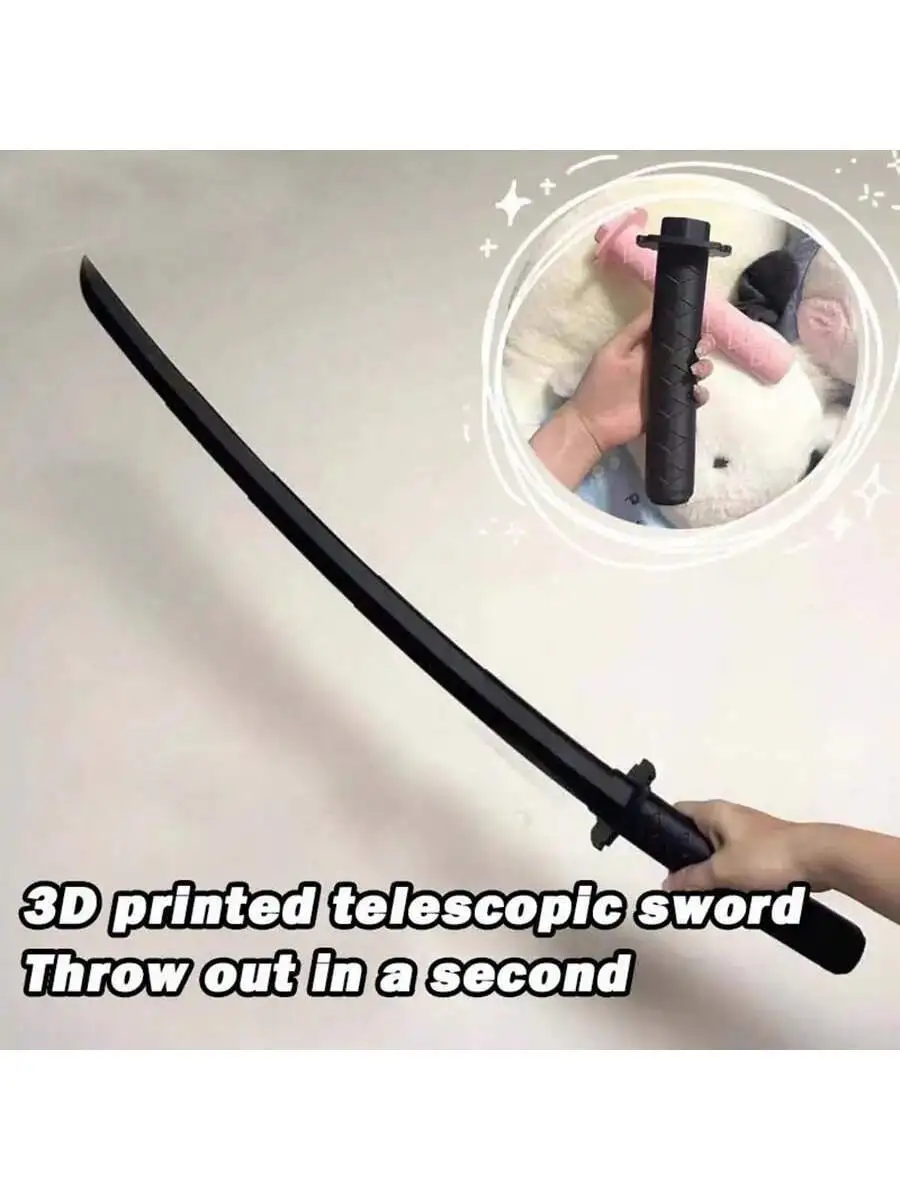 2025 new product, extended samurai sword, 70 cm Chinese Kung Fu Toy sword, retractable length, short and convenient portable