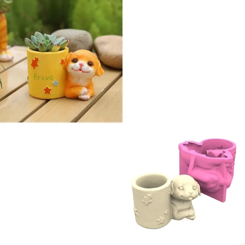 

Многоцелевая ваза для собак, силиконовая форма, универсальный литой набор из смолы для украшения дома и офиса и хранения изделий