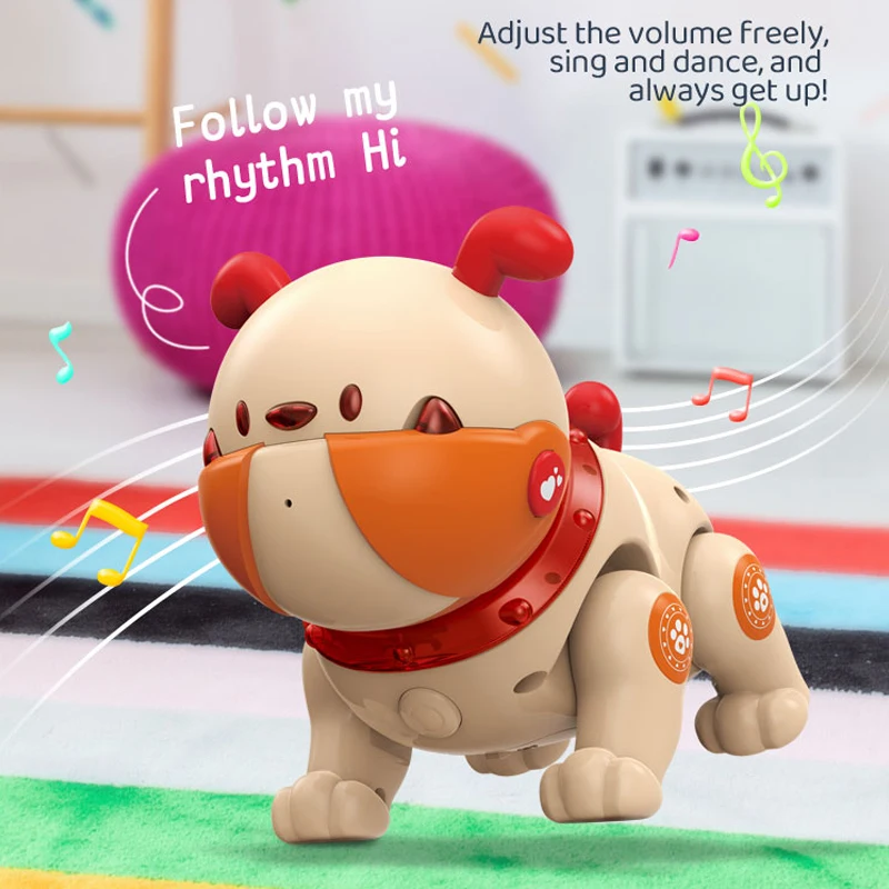 RC 로봇 개 전자 로봇 장난감 어린이용 무선 조종 녹음 명령 음악 터치 센서 묘기 강아지 어린이 크리스마스 선물