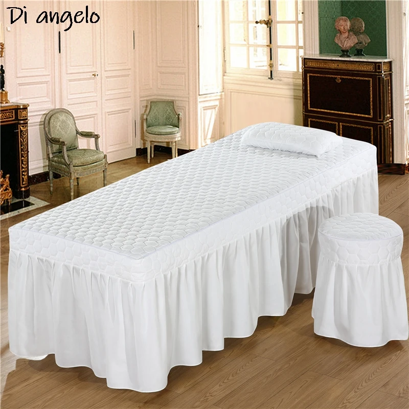 Brief Cotton Beauty Bed Skirt, Bedspread with Hole, Customized Size, Multiple Color # SW, 70x190cm, 1Pc