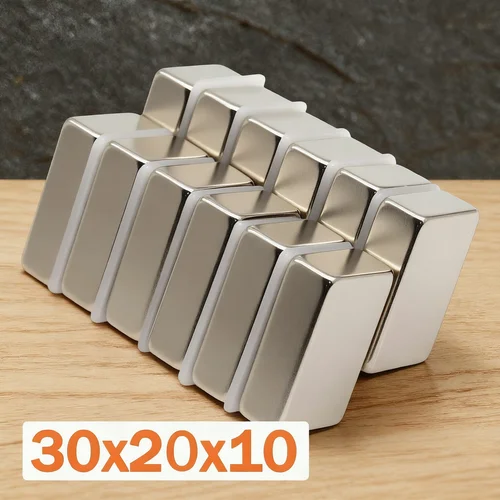 Imán súper fuerte de 30x20x10mm, bloque N35, imán magnético de neodimio NdFeB, imanes de disco potentes, imanes para refrigerador