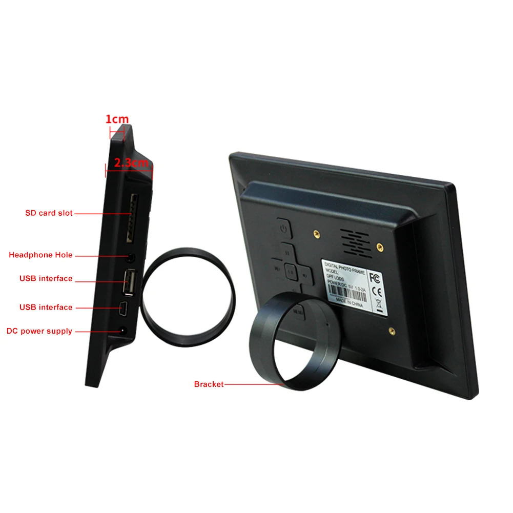 7 بوصة HD LED إطار صور رقمي موسيقى صور مشغل فيديو دعم USB/MMC/SD/MS بطاقة 800*480 ألبوم صور إلكتروني للأصدقاء