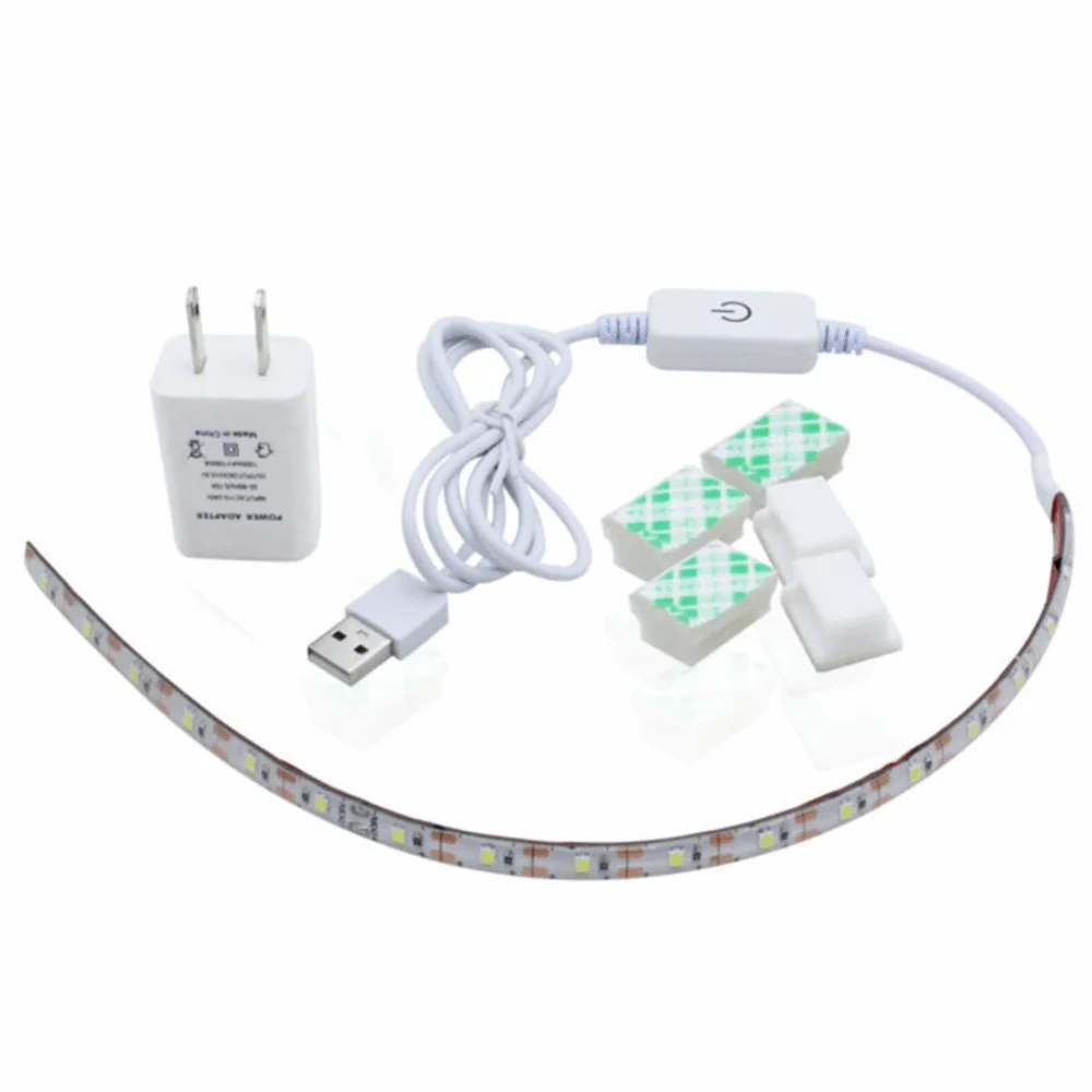 5V Sewing Machine Light 6500K Cold White Touch Dimmer Sewing Light Adhesive Backing 30cm (11.81inch) LED Light Strip