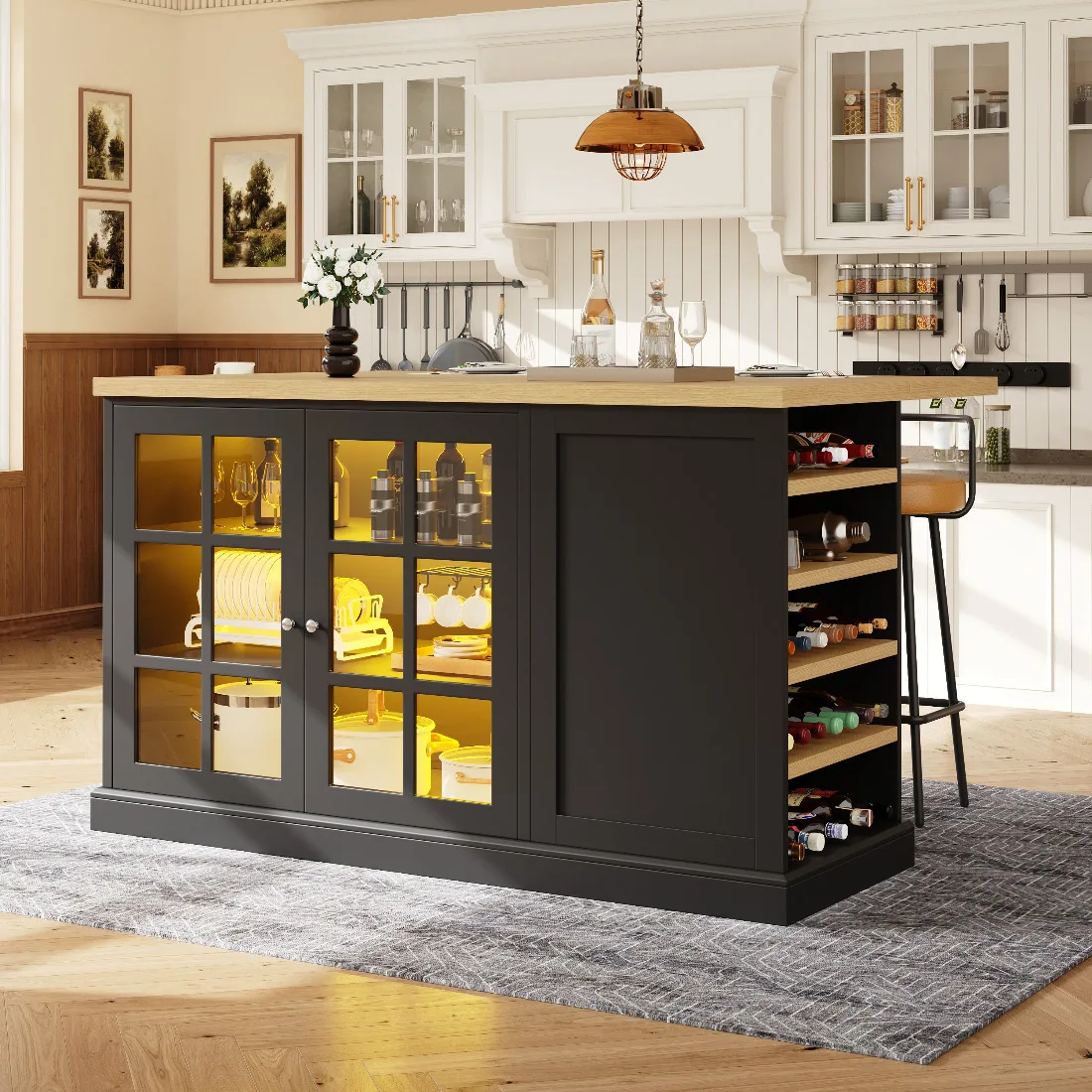 Mesa de bar plegable para isla