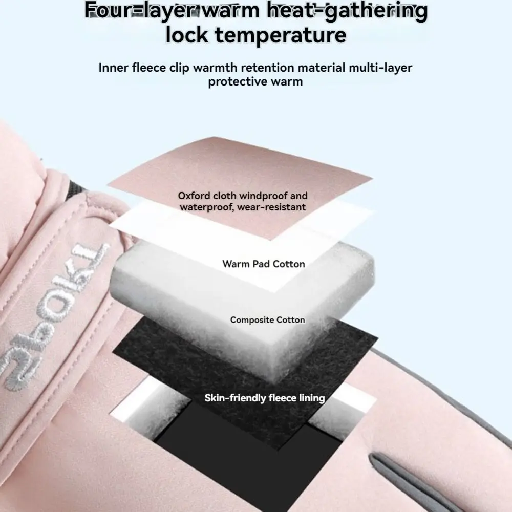 Sarung Tangan Ski Musim Dingin Ultraringan Anti Selip Sarung Tangan Berkendara Tahan Air Sarung Tangan Snowboard Jari Penuh Tahan Angin Peralatan Berkendara