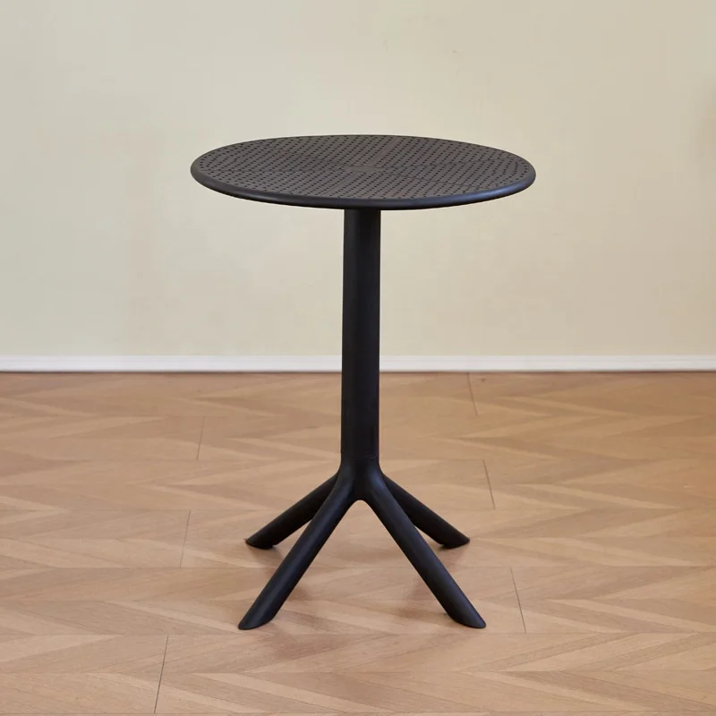 #Modern Minimalist Plastic Dining Table Chairs Set Small Coffee Table Chairs for Outdoor Restaurants