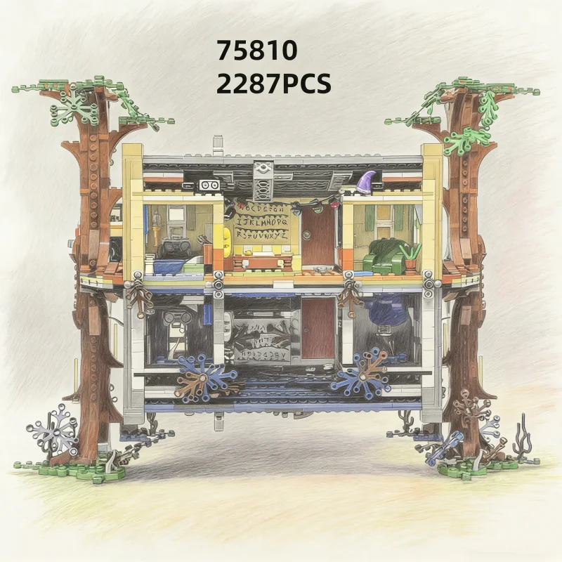 75810 Vreemde Verhaal Tekens Ondersteboven Model Gift 2287 Stuks Monteren Baksteen Kinderen Educatief Speelgoed