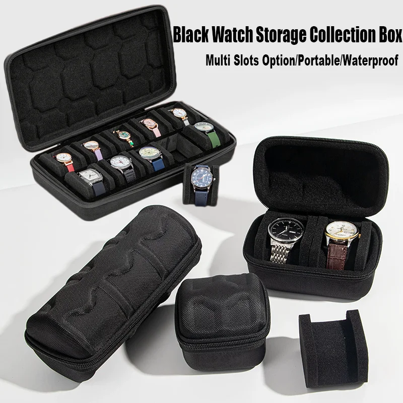Boîte de montre de voyage, boîte de rangement de montre, organisateur Portable étanche EVA montre de voyage mallette de transport montres intelligentes hommes et femmes cadeau