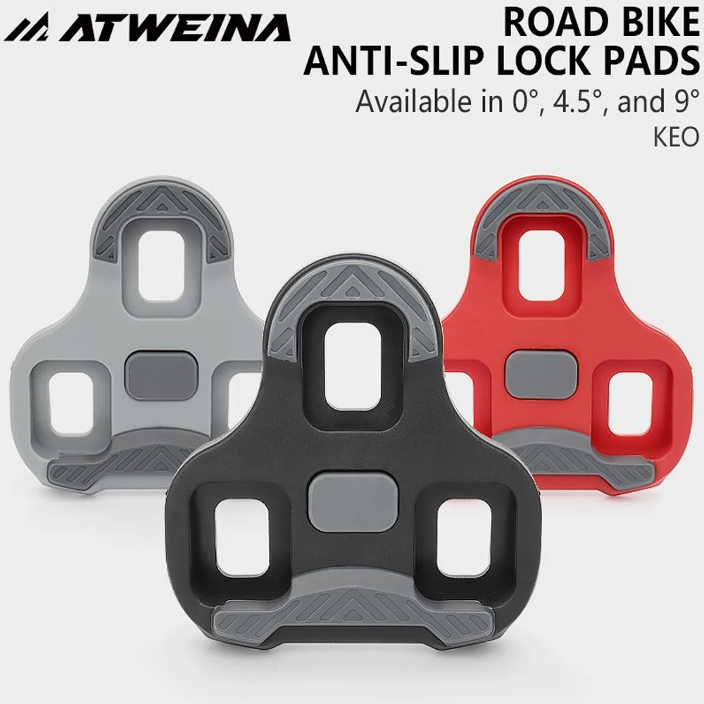 ATWEINA Bicycle Shoe Buckle for KEO LOOK Road Bicycle Shoe Lock Self-Locking 0/4.5/9 Degree Cycling Shoes Cleats Pedal Clip