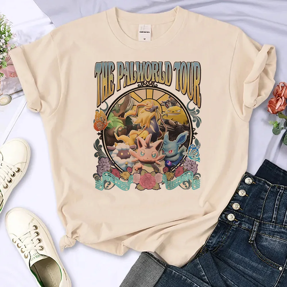 Koszulka Palworld kobiety 2024 Harajuku Grunge ubrania śmieszne kreskówki T-Shirt Kawaii T-shirt