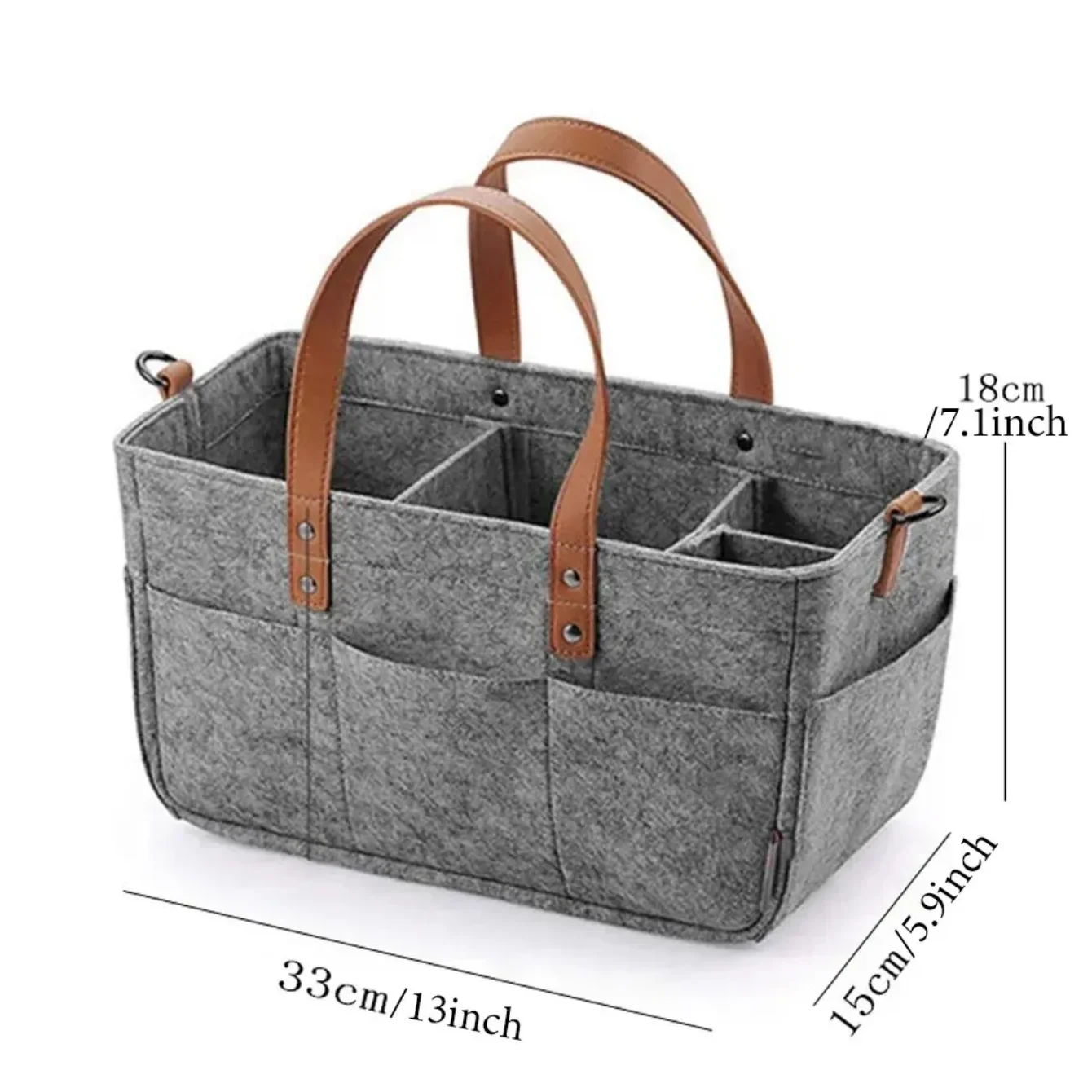 Lightweight Multifunctional Maternity Bag Travel Children\'s Clothes Storage Basket Foldable Felt Shopping Bag Diaper Bag