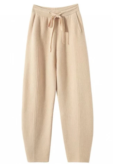 

Новинка 2023 года, зимние женские трикотажные брюки, повседневные утолщенные кашемировые эластичные верхние брюки с высокой талией, брюки Харлан