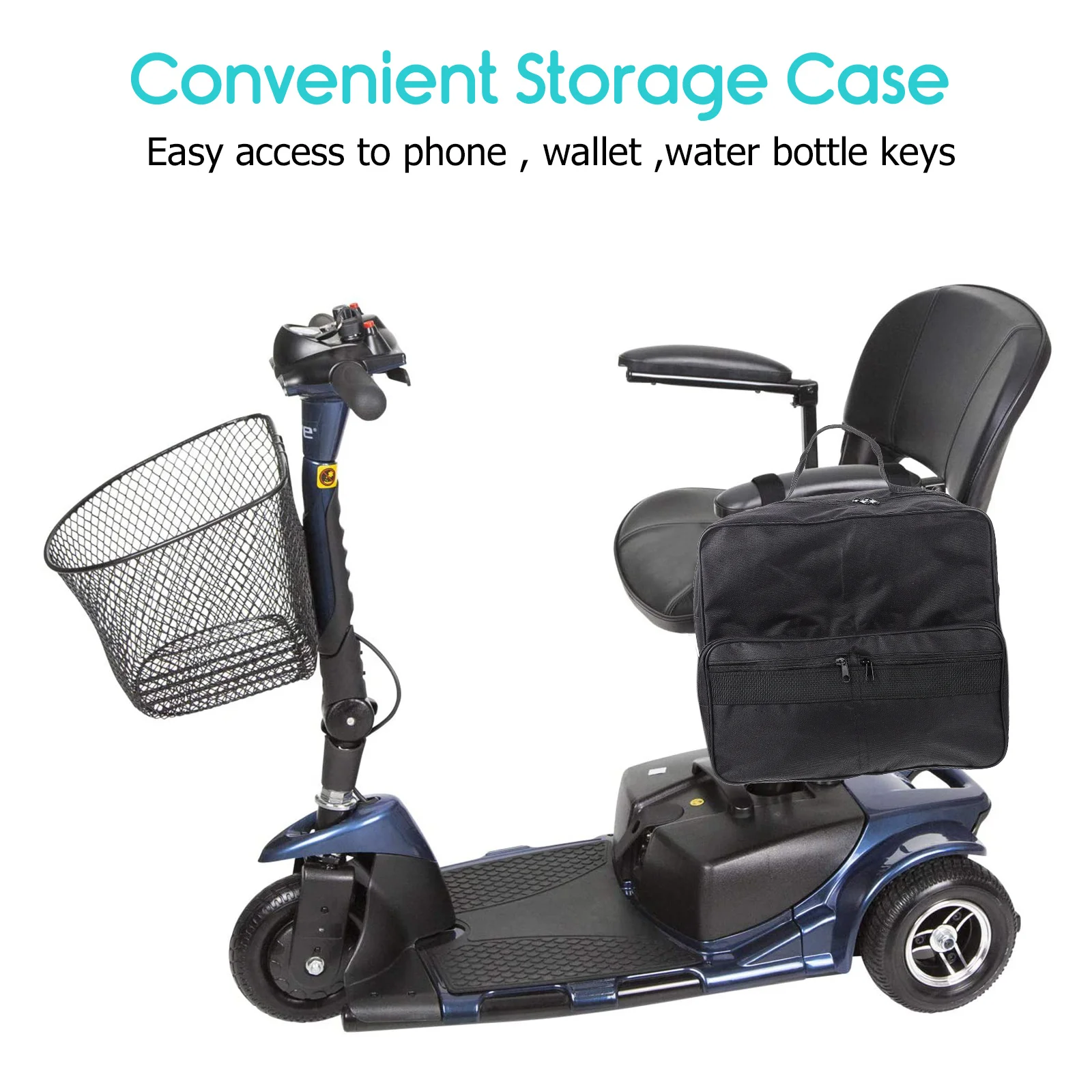 

1Pcs Wheelchair Bag Heavy Duty Oxford Fabric Storage Pouch Extra Large Capacity Easy Install Back Hanging Bag for Daily Use and