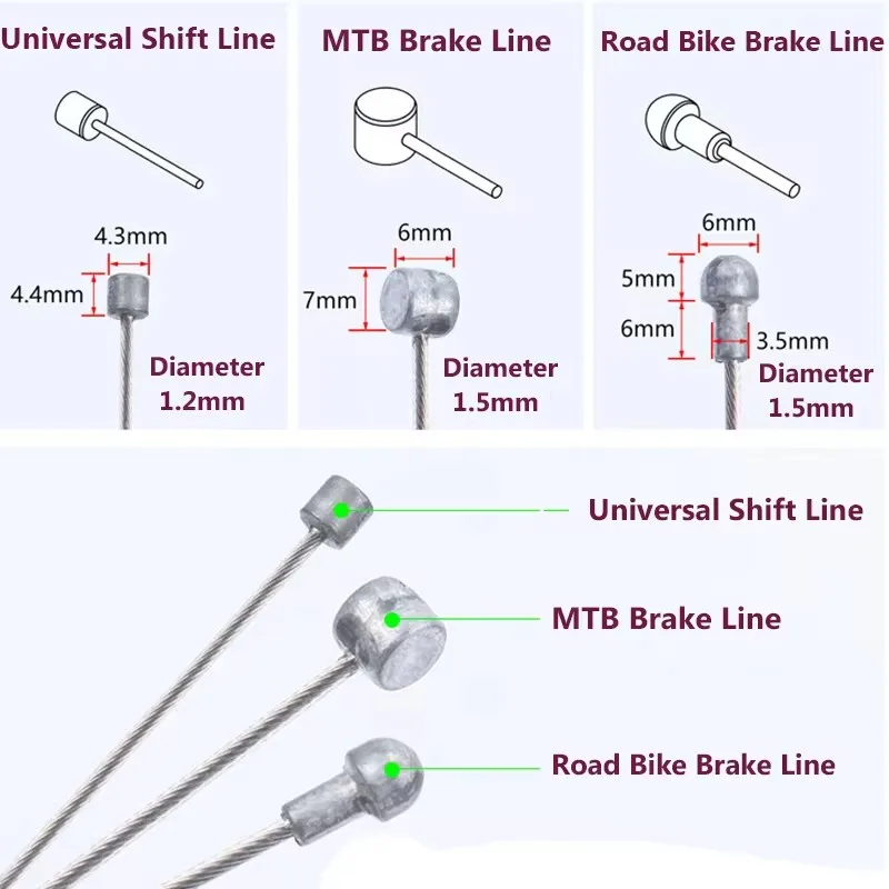 MTB Bicycle Brake Cable Line Shifter Road Bike Brake Inner Cable Wire Stainless Steel Shift Brake Wire Gear Bicycle Accessories