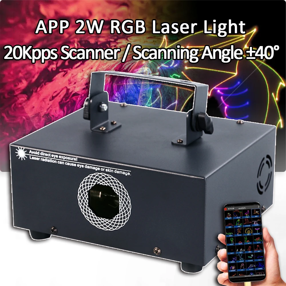 laser stage light com beam scanner projetor de animacao rgb light ilda dmx dj wedding club disco festa de natal performance 2w 3d 01