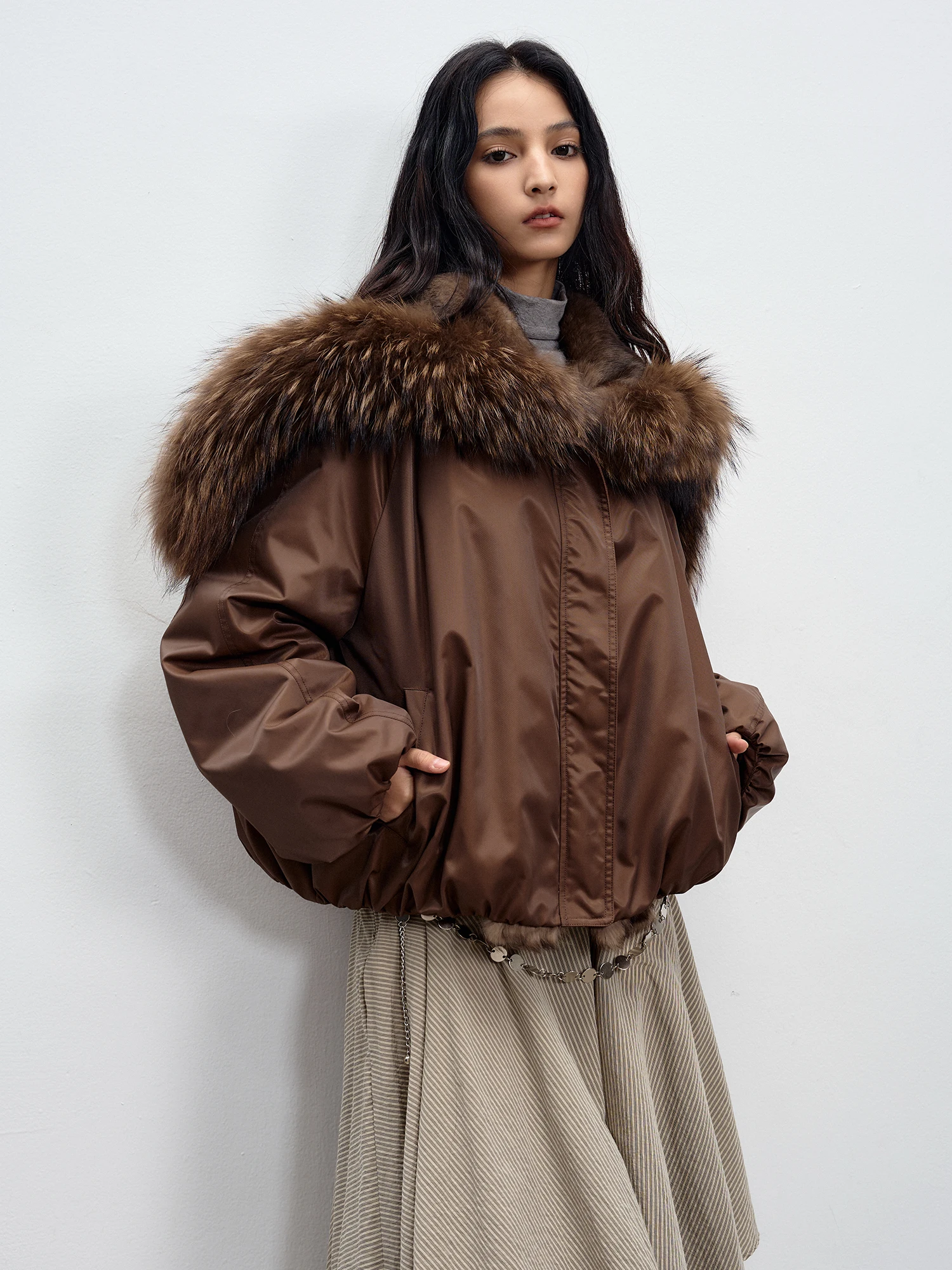 

Мужское пальто с меховым воротником Mona ort, женская пуховая парка, пальто из кроличьего меха 90, белый гусиный пух, теплая повседневная верхняя одежда, пальто