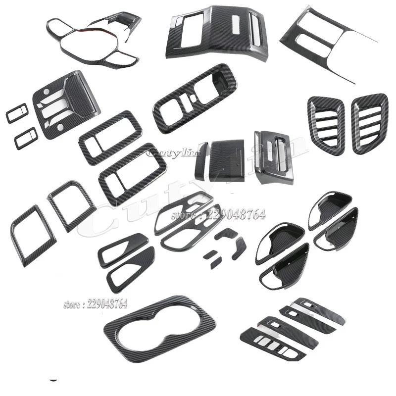 For Chery Jetour X70 PLUS 2024 2025 2026 ABS carbon Fiber gear shift panel Ac outlet  Cover Modification Products Accessories