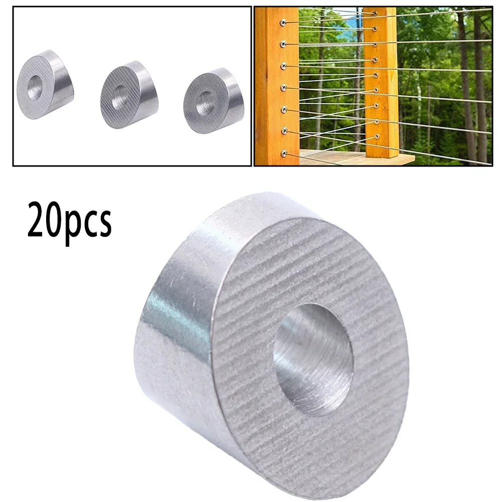 20pcs Stainless Steel Bevel Washers Accessories For Stair Railings 20 Count Perfect For 1/8 And 1/4 Inch Steel Cable Hardware