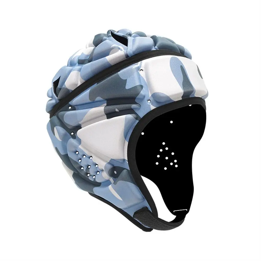 Goalie Shockproof Soft Helmet Adjustable Head Protector Rugby Helmet EVA Football Headguard Youth Protective Helmet