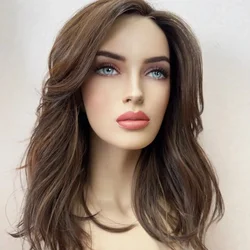 Soft Brown 26Inch Long 5x5 Silk Base Lace Front Wig Wavy Jewish Human BabyHair HD Lace European Hair Preplucked Glueless Daily