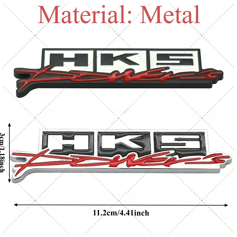 

High-quality Modification 3D Metal Car Stickers HKS Japanese Style Scratch Cover DIY Decoration Car Accessories